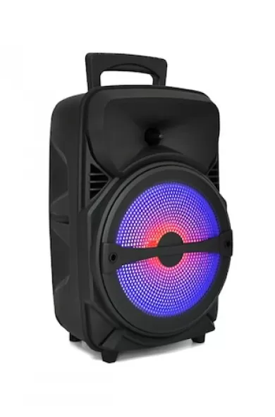 Soundtown Party Speaker Portable Karaoke LED 8-inch Bluetooth With Mic