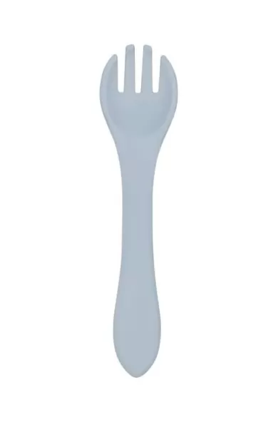 Soft-Tip Silicone Feeding Fork For Babies & Infants - Cloudy Blue
