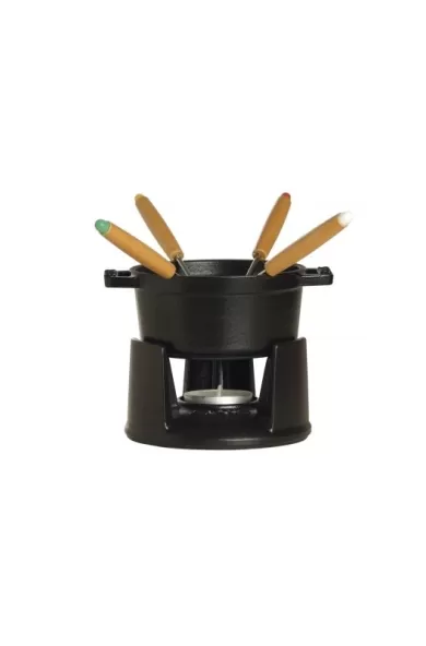 Staub Cast Iron Mini-Fondue Set 10 cm