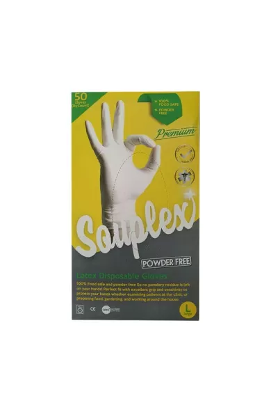 Souplex-Disp Gloves Latex Premium Powder Free - 50u Large