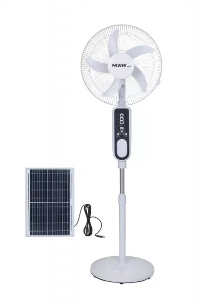 Powercool Stand Fan 16" With Solar Panel