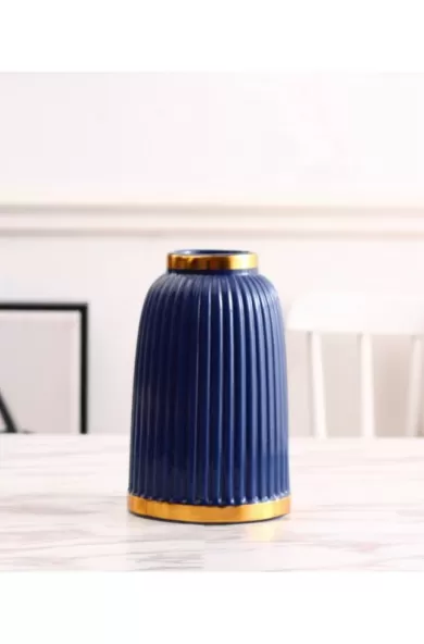 Ceramic Flowers Vase Small - Blue