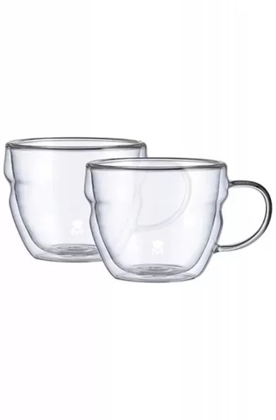 MasterPro 2Pcs Cup Set Borosilicate Double Wall Mixology