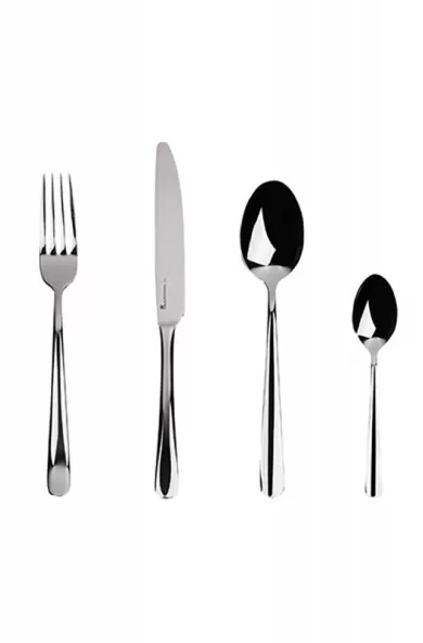 MasterPro Set 4 Pcs Place Setting Stainless Steel Shiny Foodies