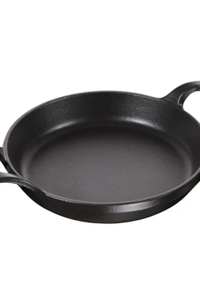 Staub Cast Iron Oven Dish Black Round - 20cm