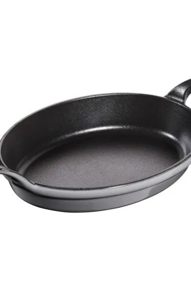 Staub Cast Iron Oven Dish Graphite Grey Oval - 24cm