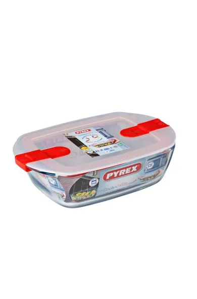 Pyrex Square Glass Food Container - 1L