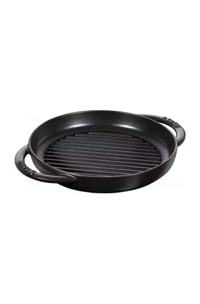Staub Cast Iron Pure Grill Black Round - 22cm