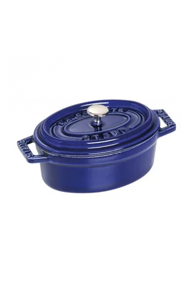 Staub Ceramic Mini Oval Cocotte 11cm - Ink Blue