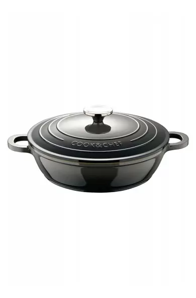 Bergner Shallow Pot Cast Aluminum Excalibur - Grey