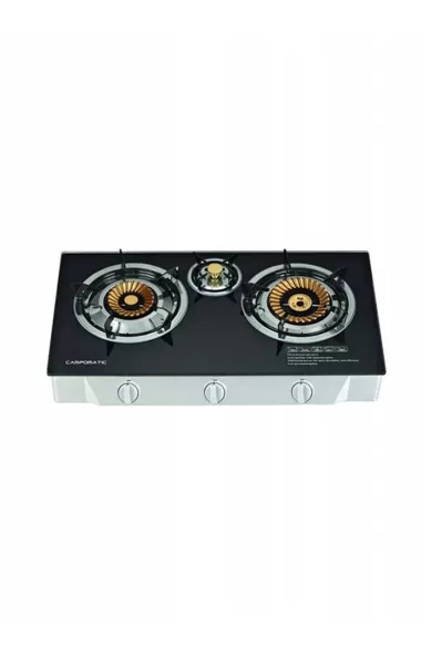 Campomatic Gas Cooker Brass Burner Stainless Steel Glass
