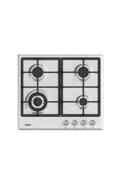 Simfer Built-in Gas Hob Stainless Steel Cast Iron Grid