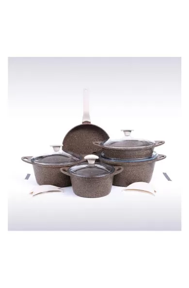 Falez Doa Cast Premium Brown Set 9Pcs