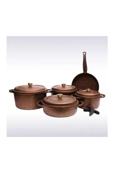 Falez Nova Cast Premium Set Of 9Pcs Copper