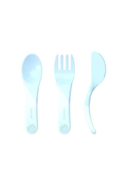 Twistshake Learn Cutlery - Pastel Blue