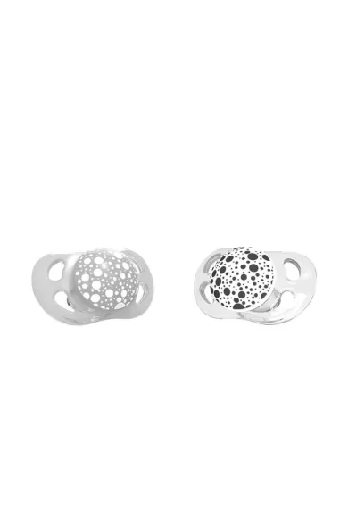 Twistshake 2x Pacifier 6+m - Pastel Grey & White