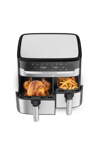 Tefal Dual Easy Fry & Grill Air Fryer 8.3 L Stainless Steel