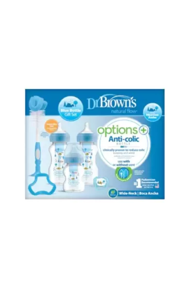 Dr. Brown's WIDE NECK OPTIONS+ BLUE GIFT SET