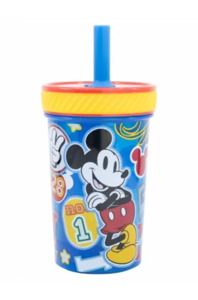 Disney Drop Safe Silicone Straw PP Tumbler 370ml - Mickey Mouse Cool