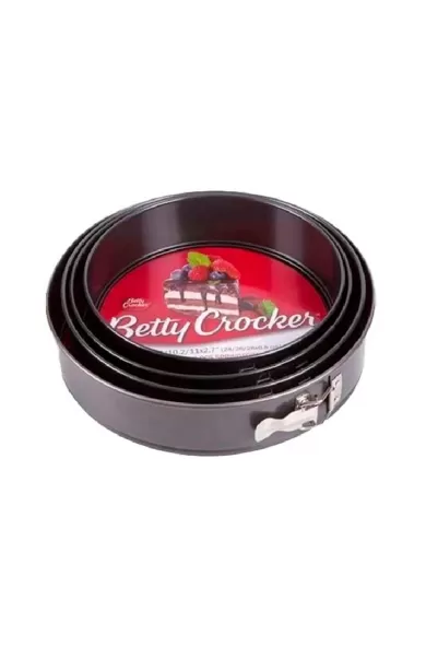 Betty Crocker Springform Pan Stainless Steel Set 3 Pcs