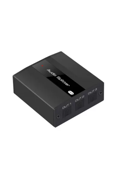 Digital Optical Audio Splitter Switch Box with IR Remote Controller