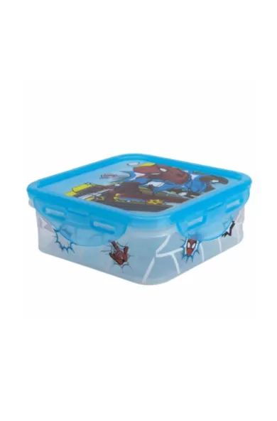 Disney Square Hermetic Food Container 500ml - Spiderman Midnight Flyer