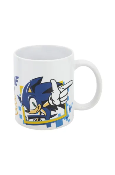 Disney Ceramic Mug 11 Oz In Gift Box - Sonic Game On Wh