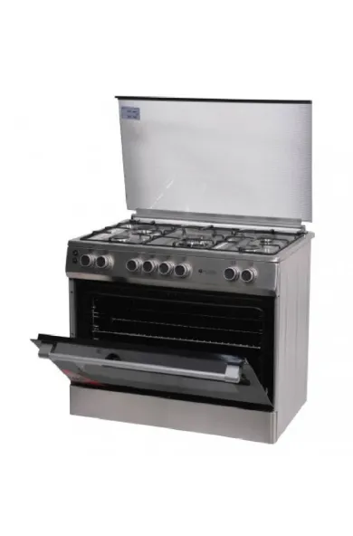 Flora Cooker Wide 90cm 5 Gas Burners Inox
