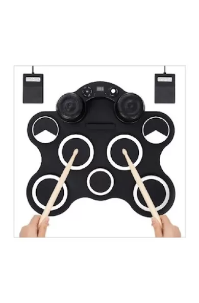 Digital Electronic 9 Pads Drum Set Compact Size Roll-Up