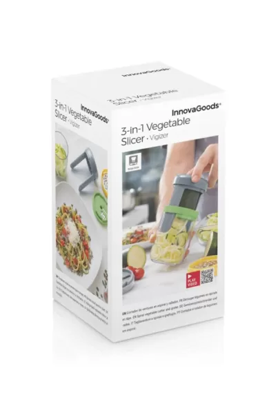 InnovaGoods Vegetable Spiral Cutter And Grater With Recipes Vigizer