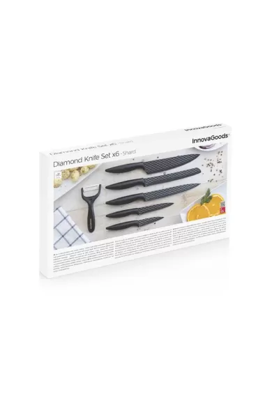 InnovaGoods Diamond Knife Set Shard 6 Pieces