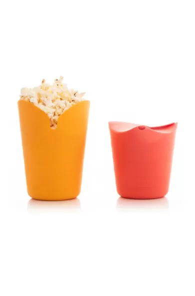 InnovaGoods Collapsible Silicone Popcorn Poppers Popbox (Pack Of 2)