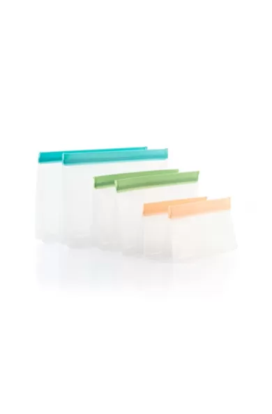 InnovaGoods Set Of Reusable Hermetically-Sealed Bags Zags 6 Pieces