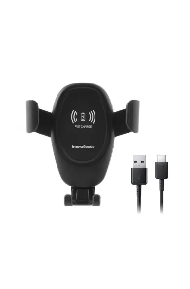 InnovaGoods Mobile Phone Holder With Wireless Charger For Cars Wolder