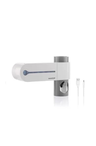InnovaGoods Uv Toothbrush Steriliser With Stand And Toothpaste Dispenser Smiluv