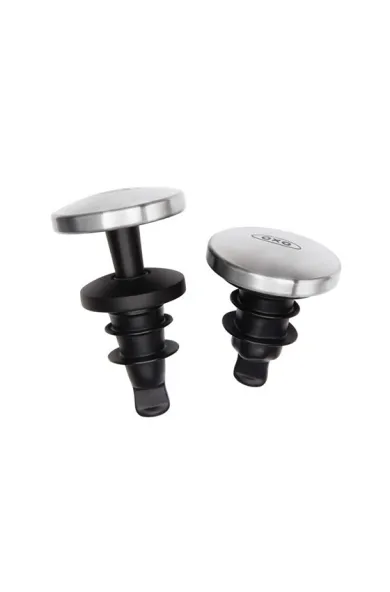 OXO SteeL 2-Piece Expanding Wine Stopper Set