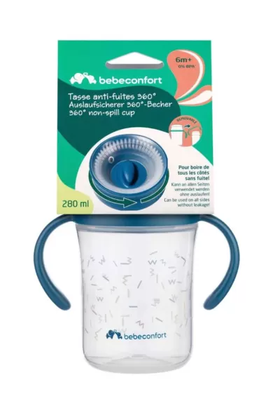 Bebe Confort Anti-leak 360° cup 280ml 6M+ - Blue