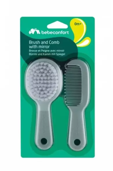 Bebe Confort Brush Mirror & Comb - Lovely Donkey Green
