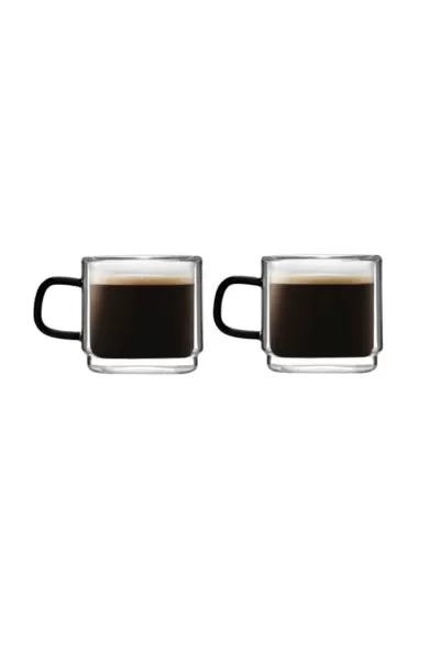 Vialli Set of 2 double-walled espresso glasses Carbon - 80ml