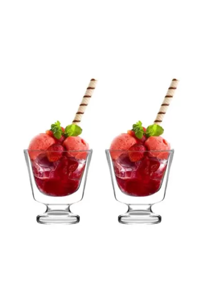 Vialli Set of 2 Double Wall Dessert Cups - 250ML