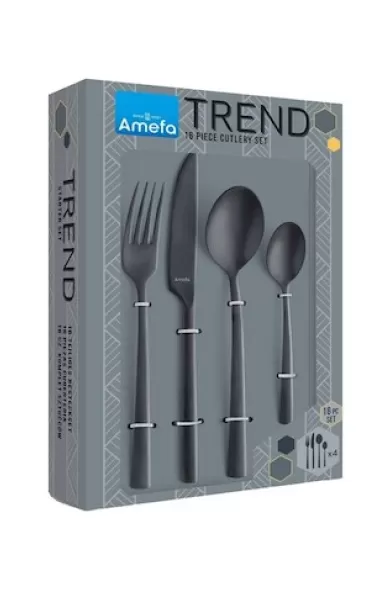 AMEFA MANILLE 16PCS SET VINTAGE - Black
