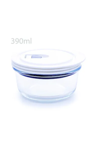 testa food container Tempered Glass round 390ML