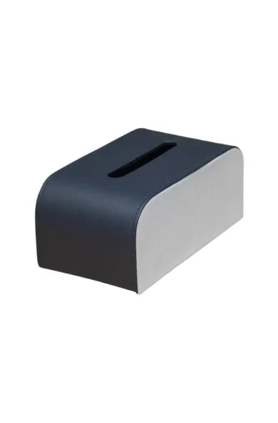 Testa Leather Curved Tissue Box - 1