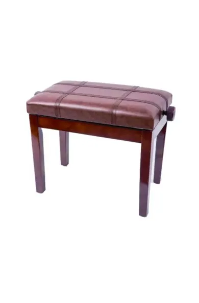 Ara Wooded Adjustable Piano Bench Chair - Brown
