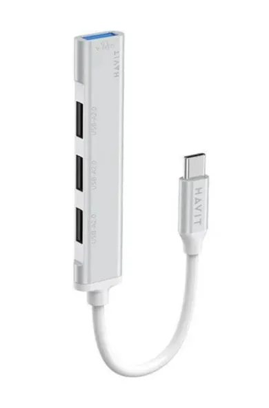 Usb Hb41 Hub Type-C To 4 Usb Port Silver