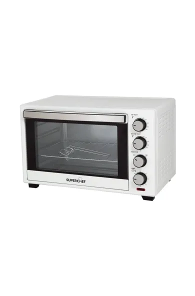 Super Chef Electric Oven 48L Double Glass W/Fan - White