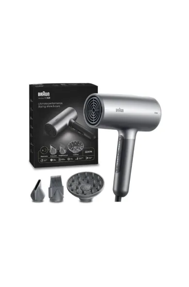 Braun High Performance Hair Dryer 2200W - Electro Grey