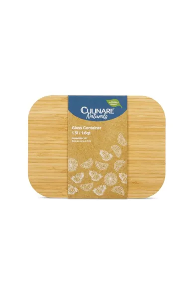 Culinare Naturals Sustainable Bamboo/Glass Glass Container - 1.5L