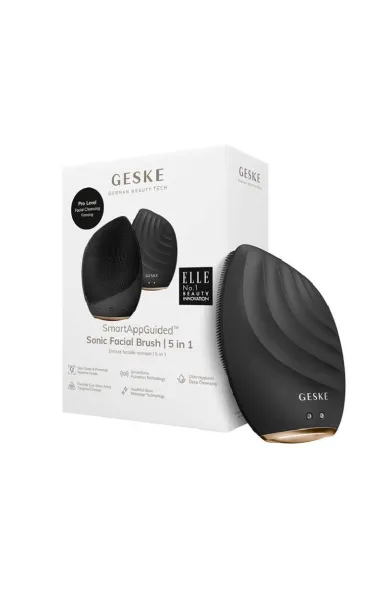 GESKE Facial Cleansing Sonic Facial Brush | 5 in 1 - Grey