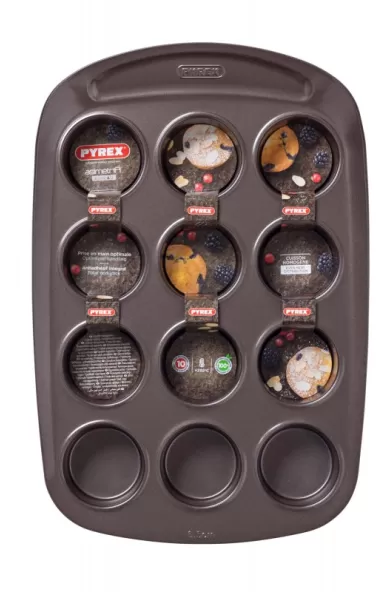 Pyrex Metal Easy-grip 12 Cups Muffin Tray